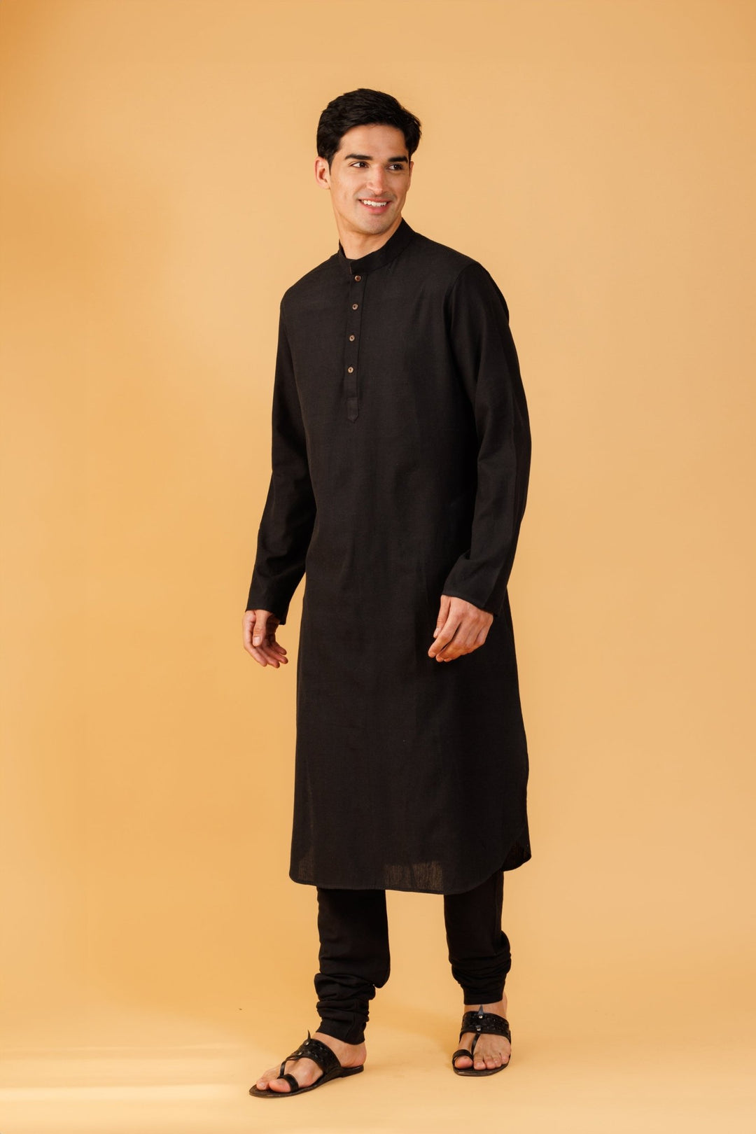 Handloom Kurta With Pajami/ Churidar For Men - mens - 01403/M/KP/H