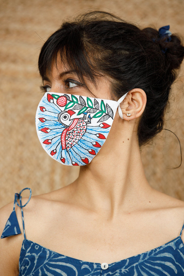 Madhubani Handpainted Mask - Mask - 02224/M