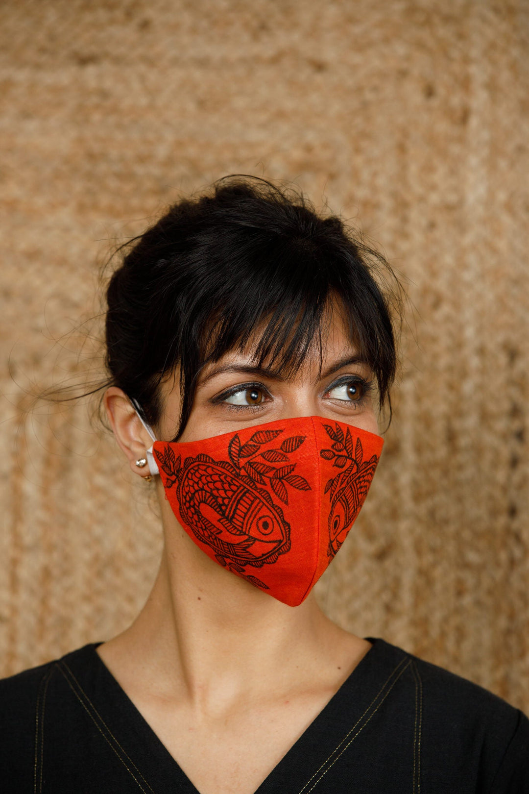 Madhubani Handpainted Mask - Mask - 02524/M