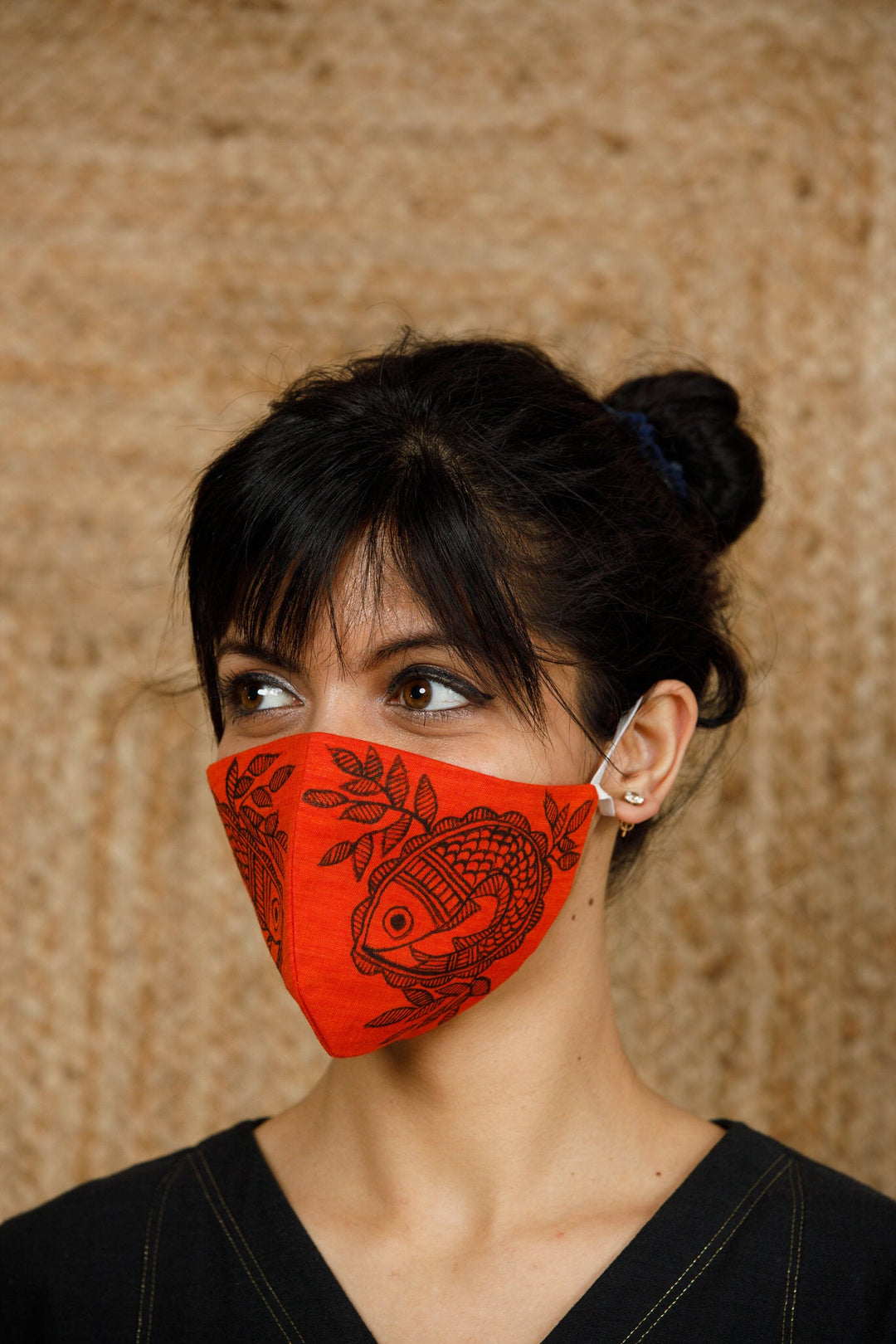 Madhubani Handpainted Mask - Mask - 02524/M