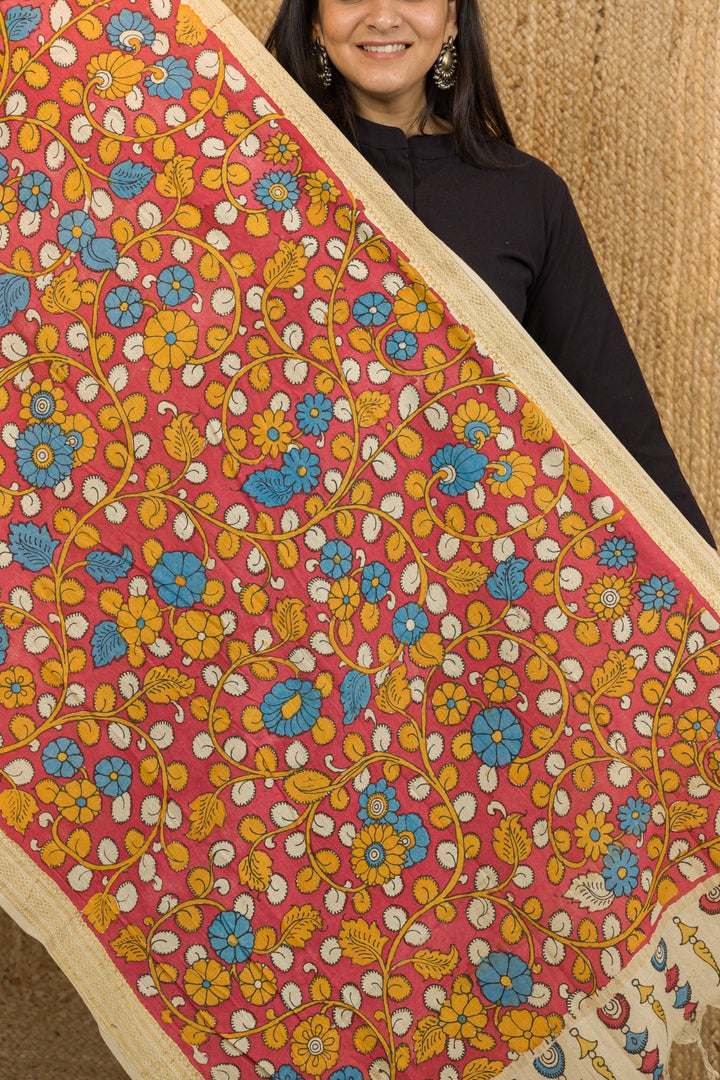 Kalamkari Dupatta - dupatta - 02934/DT/K