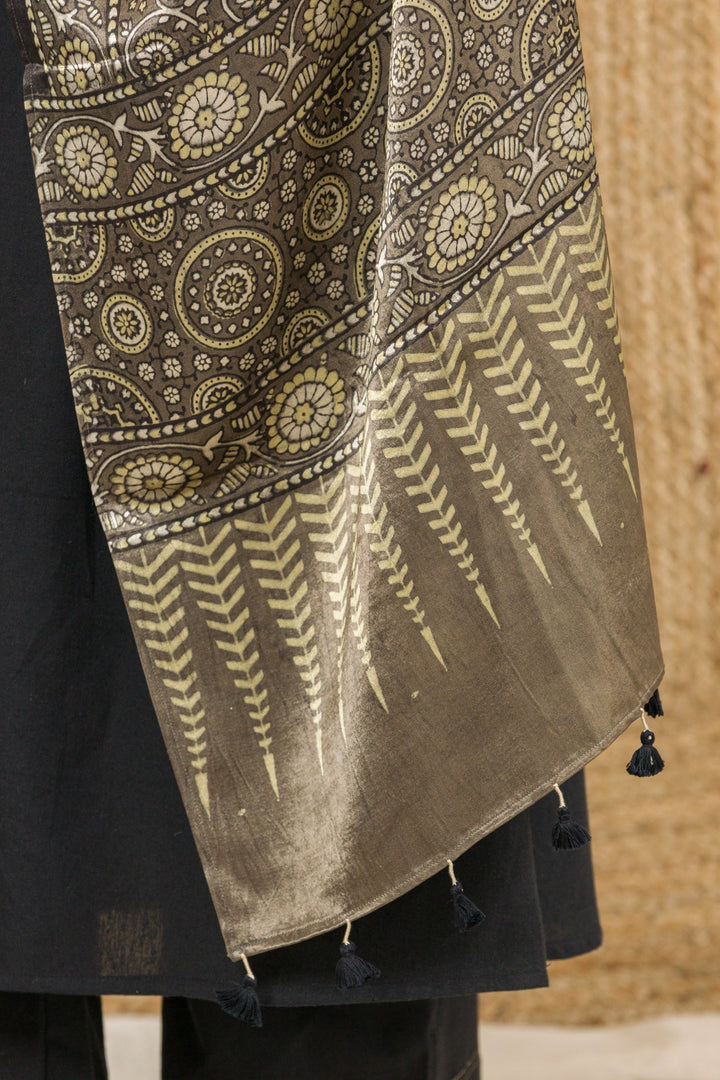 Ajrakh Stole - stole - 03082/S/AJ