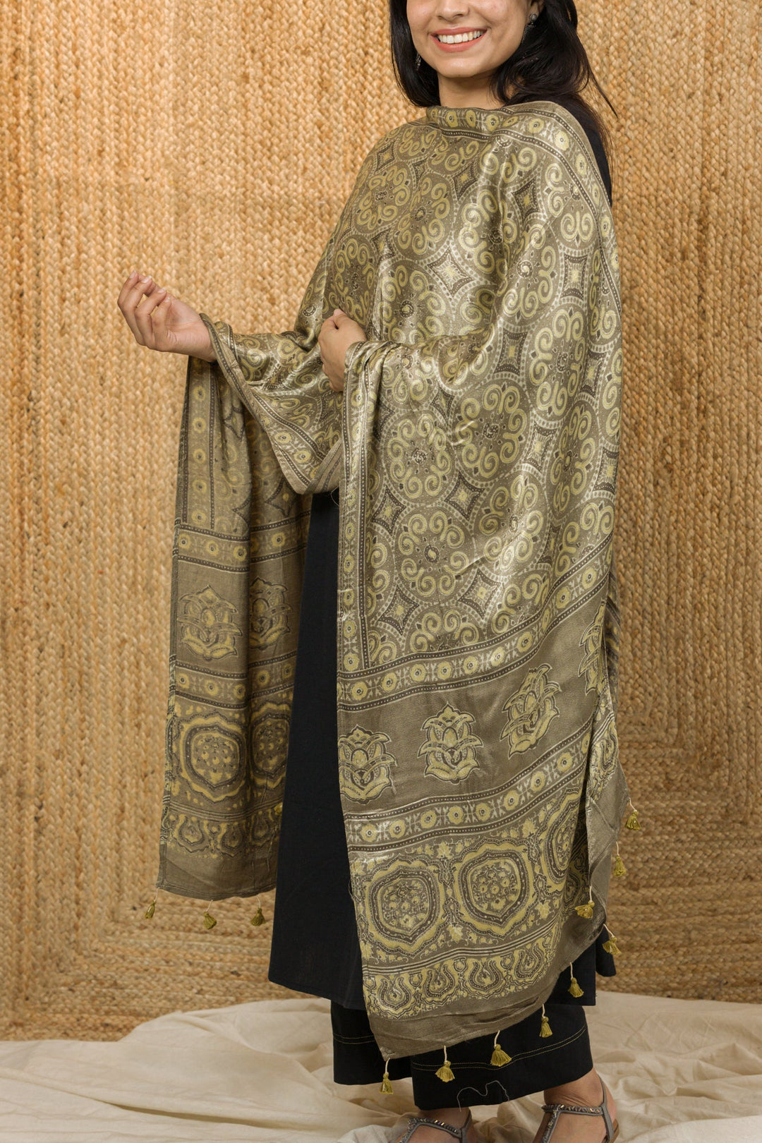 Ajrakh Stole - stole - 03137/S/AJ