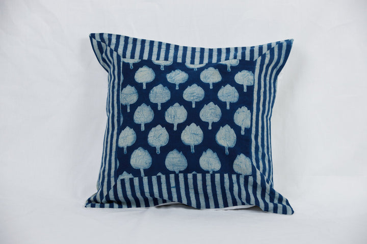 Indigo Hand Block Cushion - cushion - 04238/CU