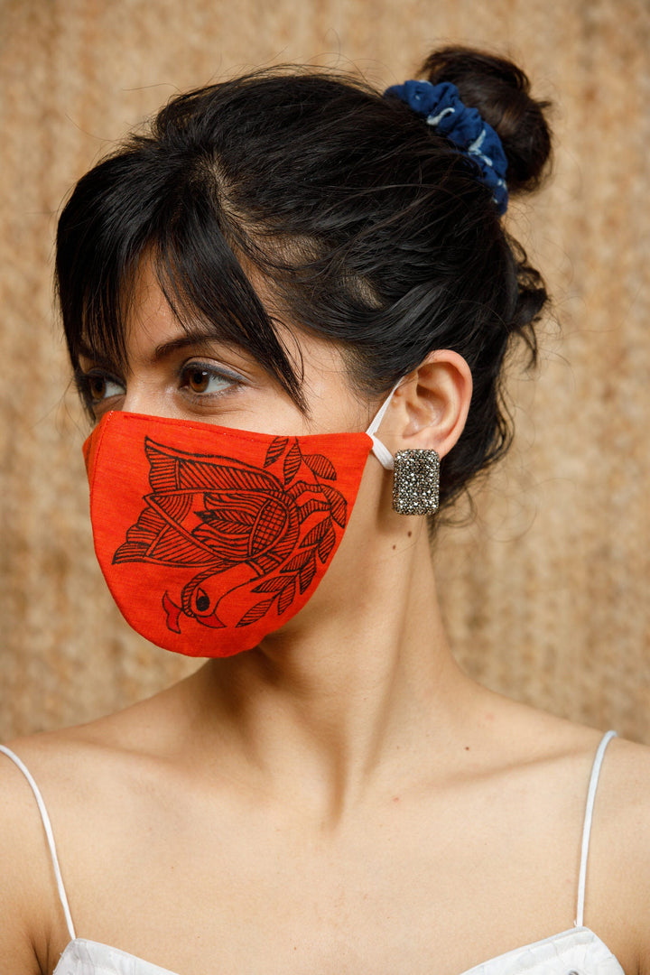 Madhubani Handpainted Mask - Mask - 04265/M
