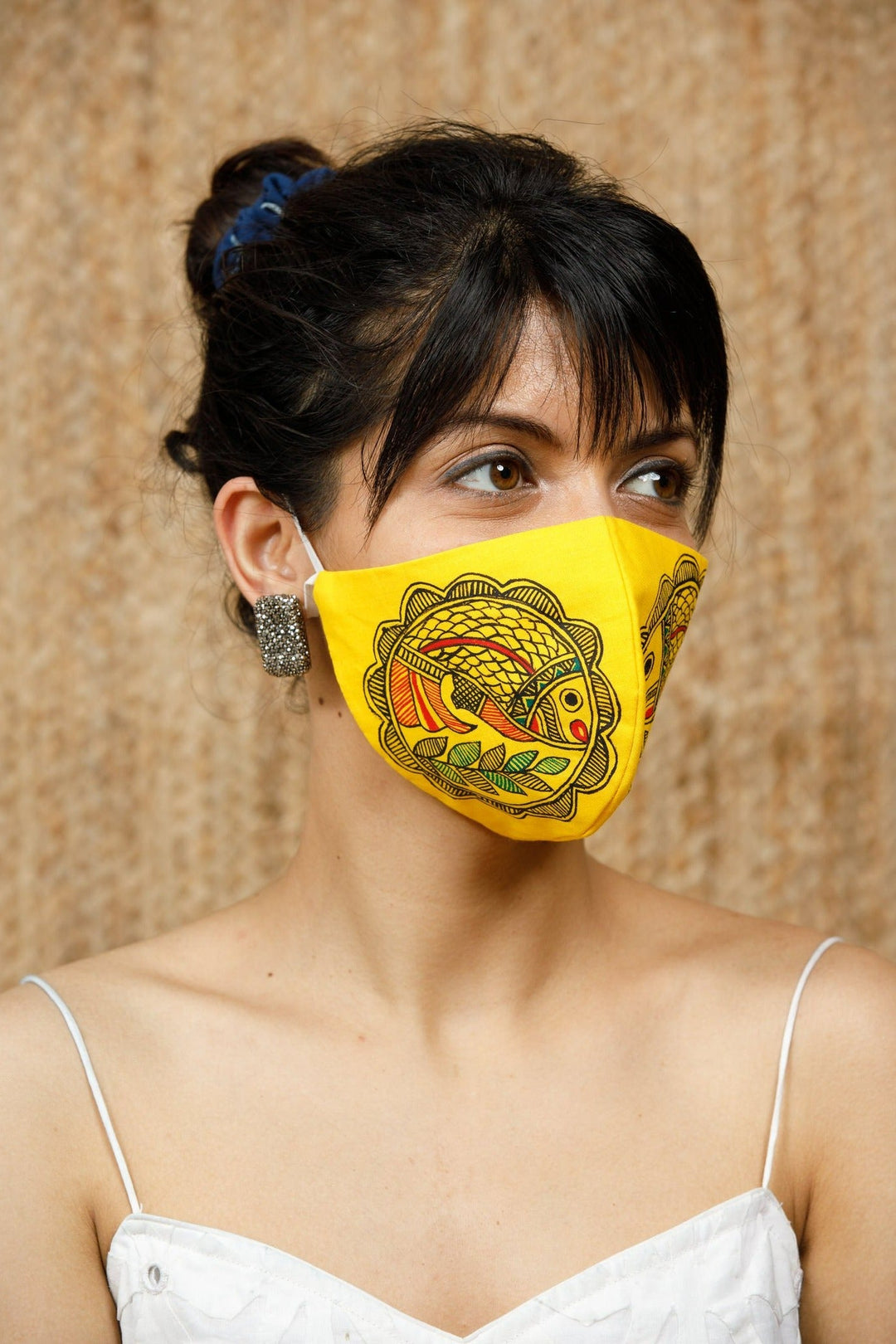Madhubani Handpainted Mask - Mask - 04339/M