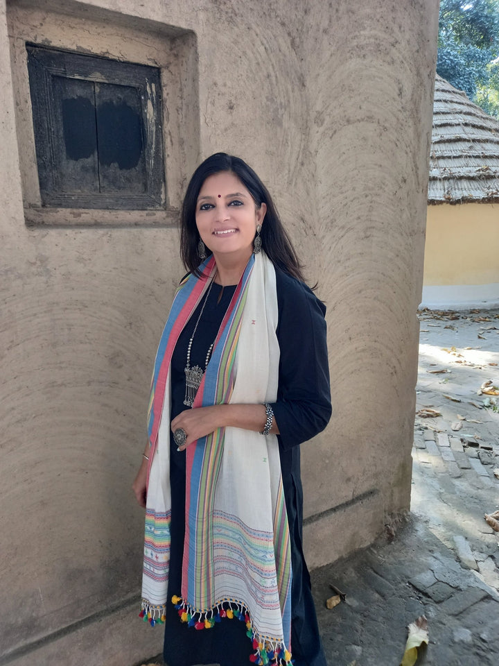 Bhujodi Cotton Stole - womenswear -