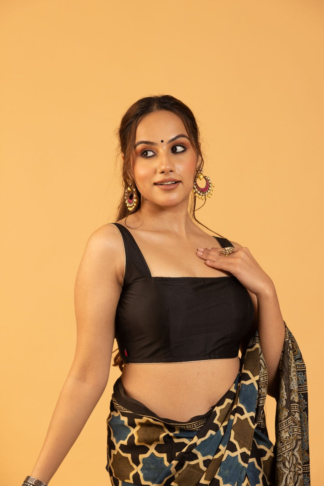 Black Square Neck Blouse - womenswear -