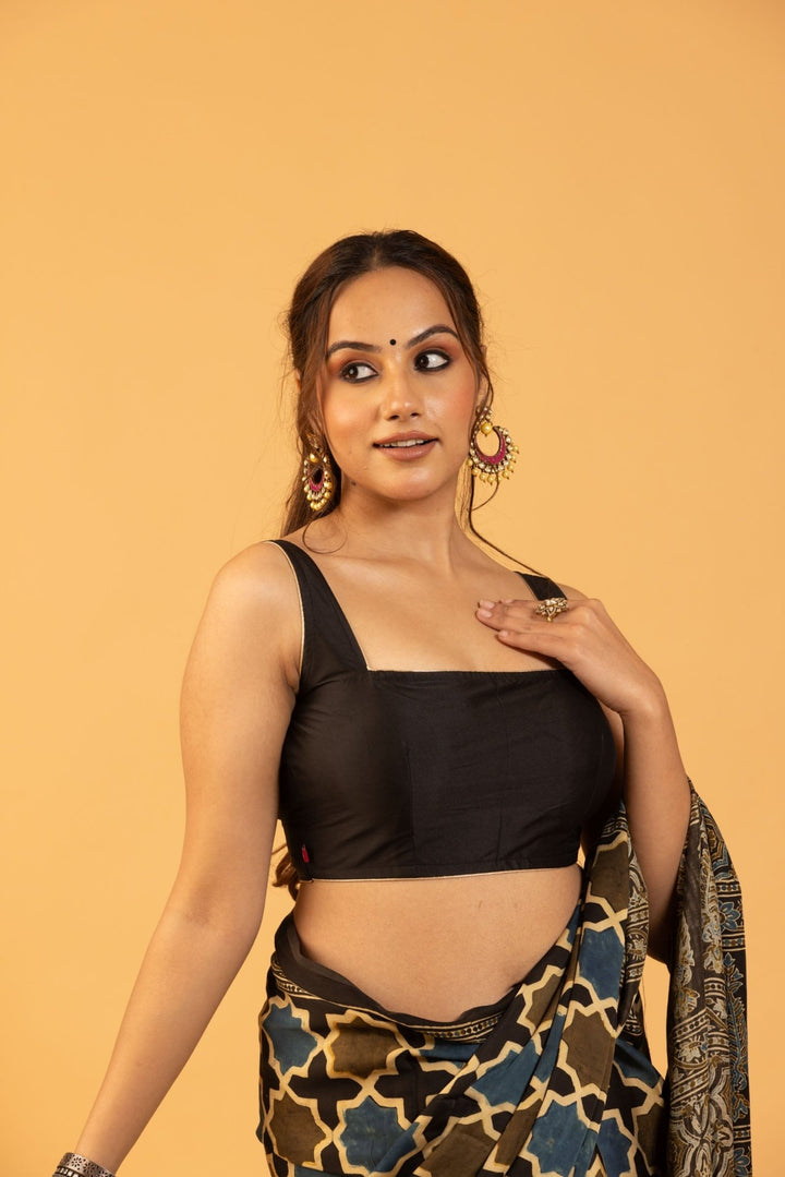 Black Square Neck Blouse - womenswear -