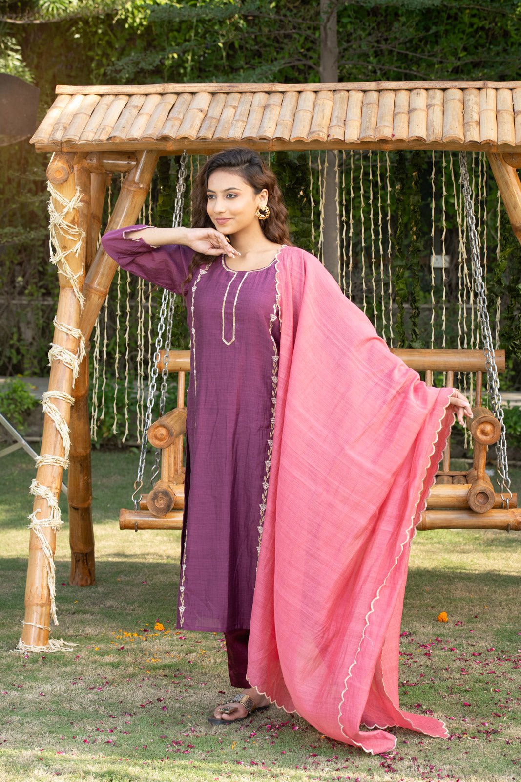 Handembroidered Gul 3 piece Set - womenswear -