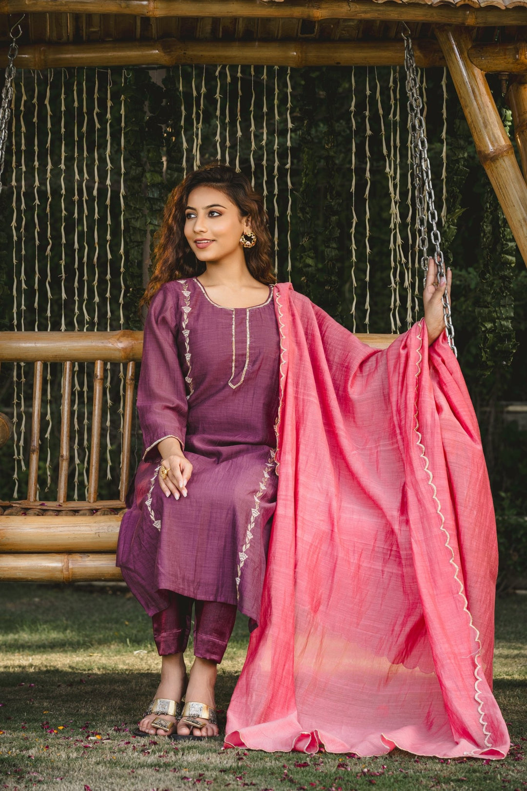 Handembroidered Gul 3 piece Set - womenswear -