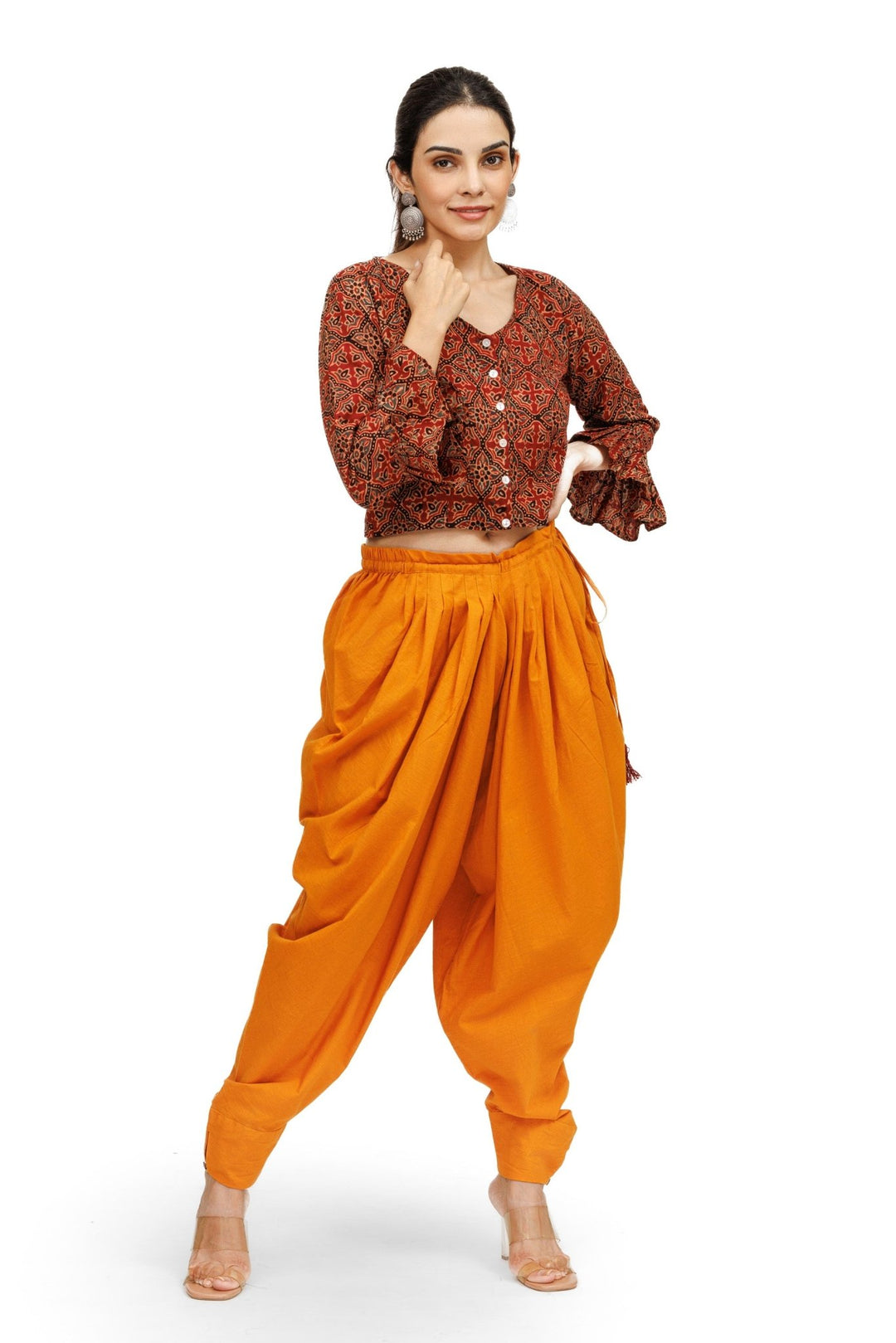 Mustard Dhoti Pants ( Farsi ) - womenswear -
