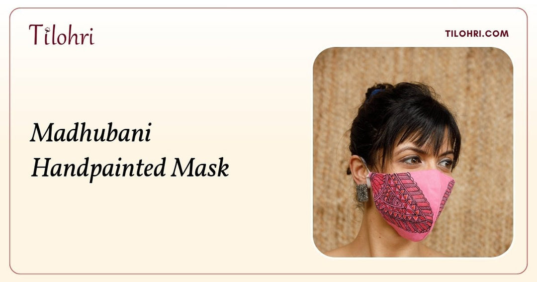Cotton Madhubani Handpainted Mask: A Folk Art Story - Tilohri