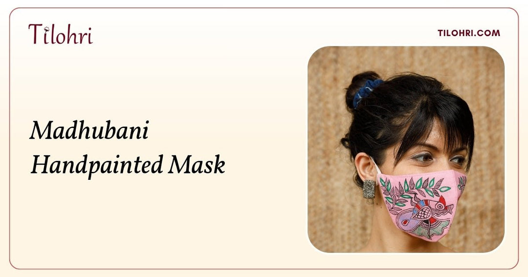 Cotton Madhubani Handpainted Mask: A Folk Art Story - Tilohri