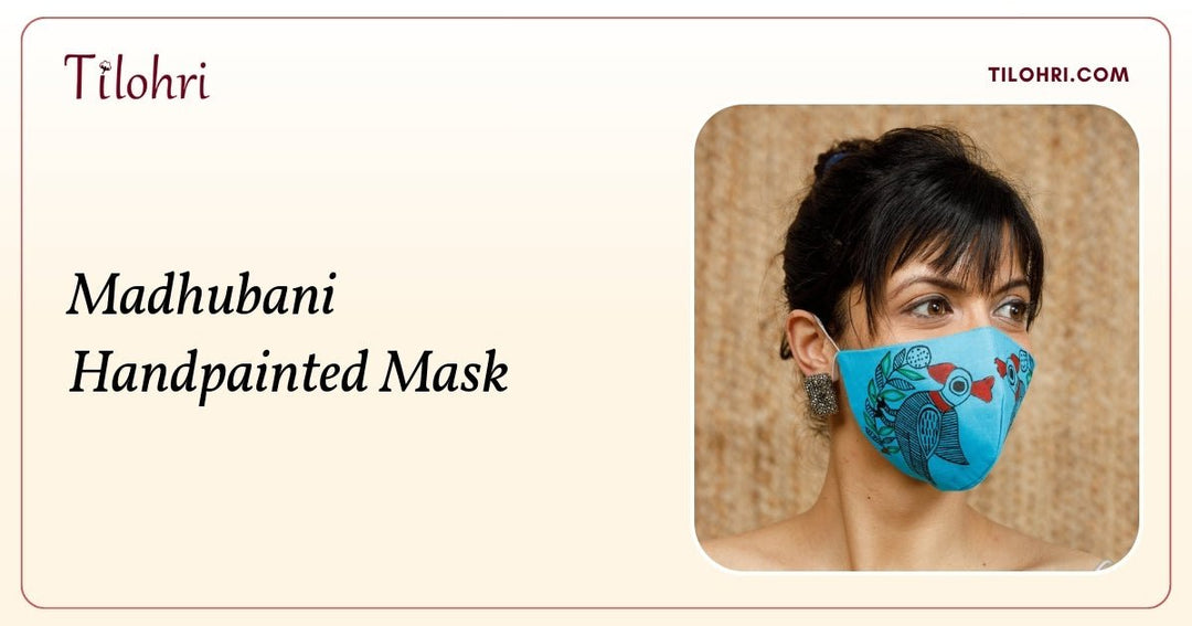 Cotton Madhubani Handpainted Mask: The Folk Art Story - Tilohri