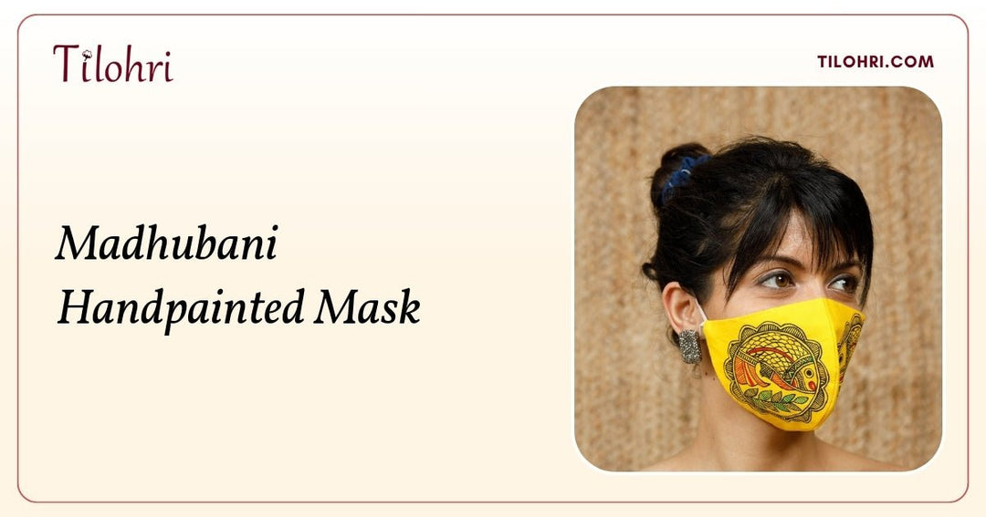 Cotton Madhubani Handpainted Mask: The Folk Art Story - Tilohri
