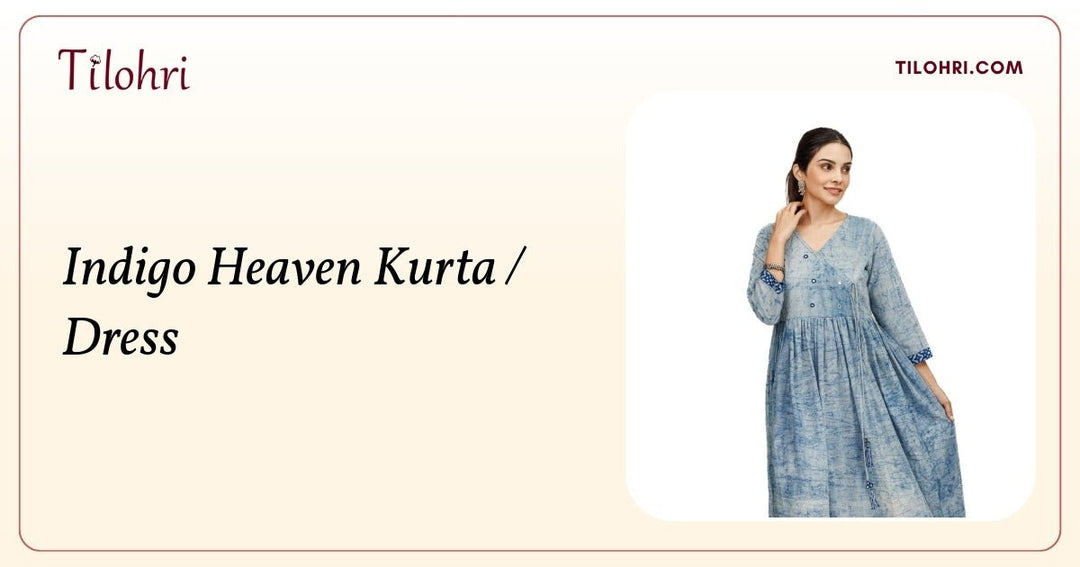 Indigo Heaven Kurta Dress: A Natural Indigo Hand-Block Story - Tilohri