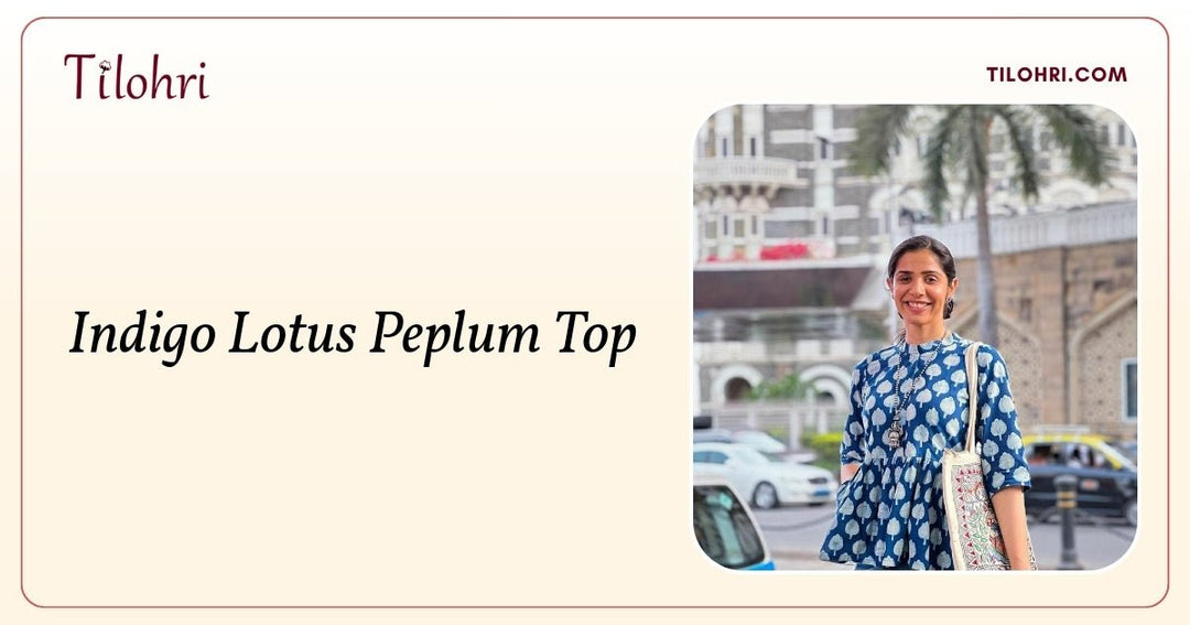 Indigo Lotus Peplum Top: A Hand-Block Story - Tilohri