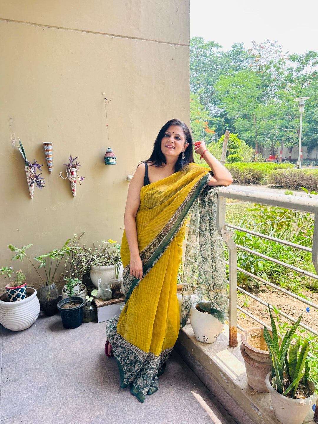 Basant Kota Handblocked Saree - womenswear - 