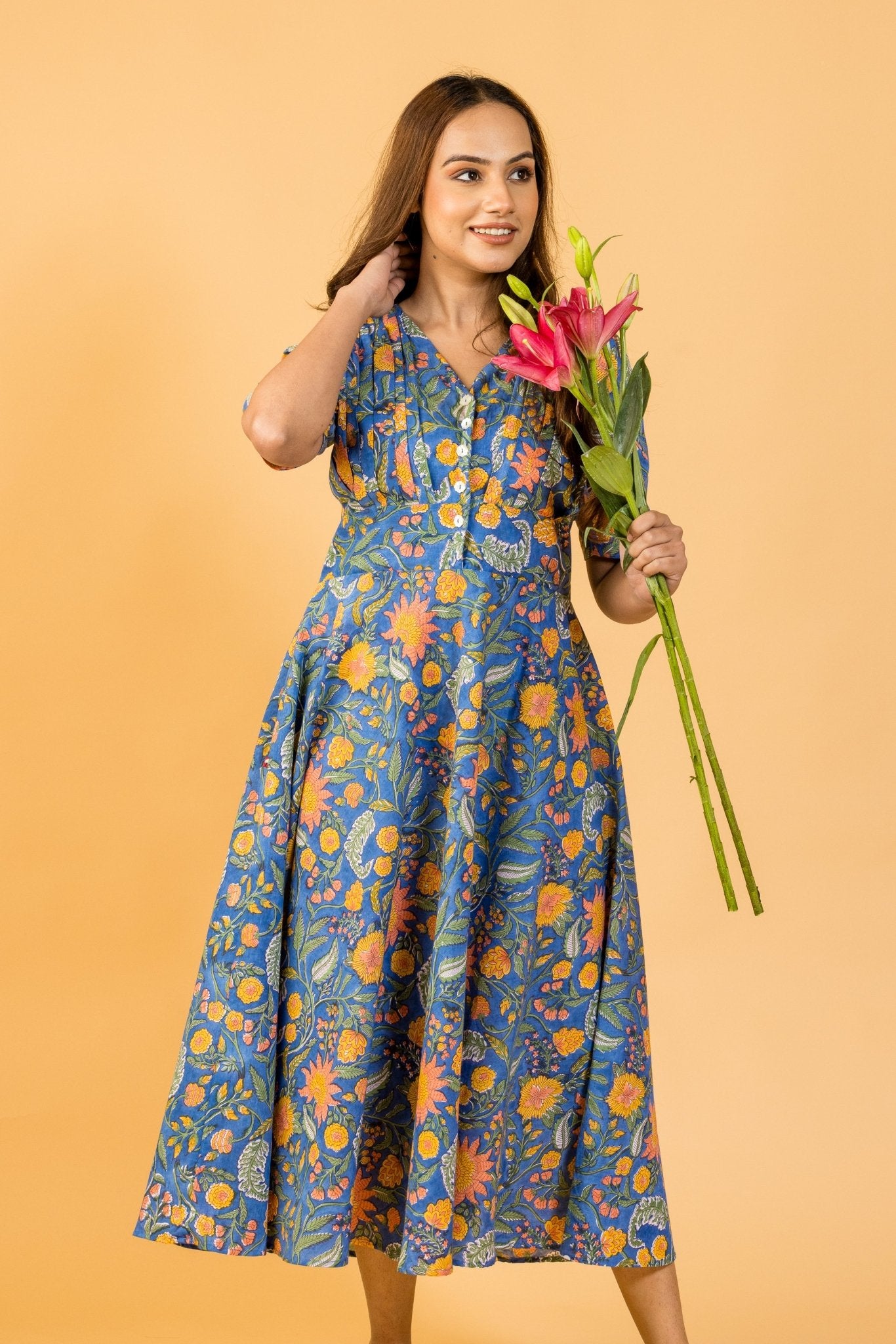 Blooming Spring Long Dress - Tilohri