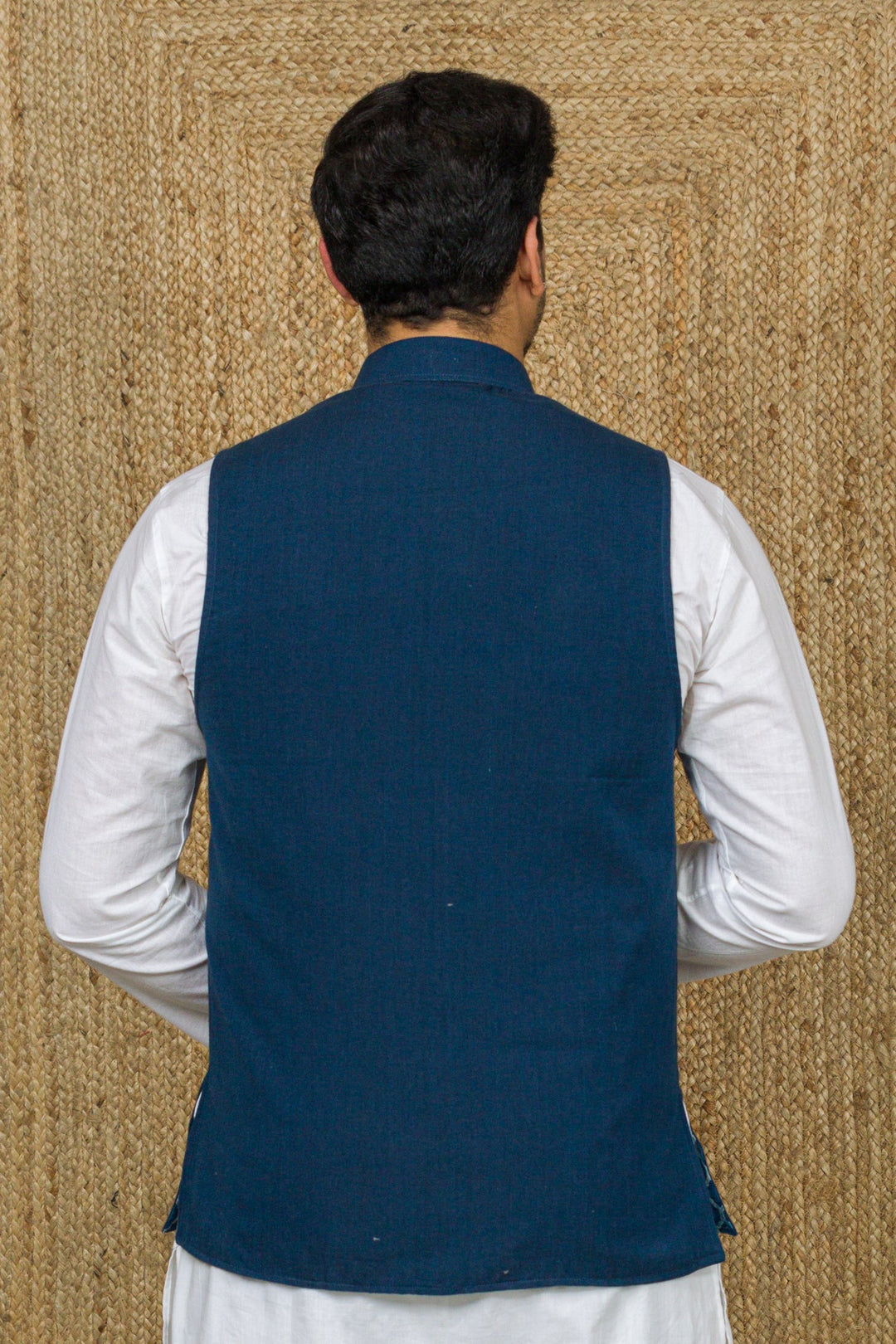 Handloom Nehru Jacket - mens - 01217/M/NJ/BLHL