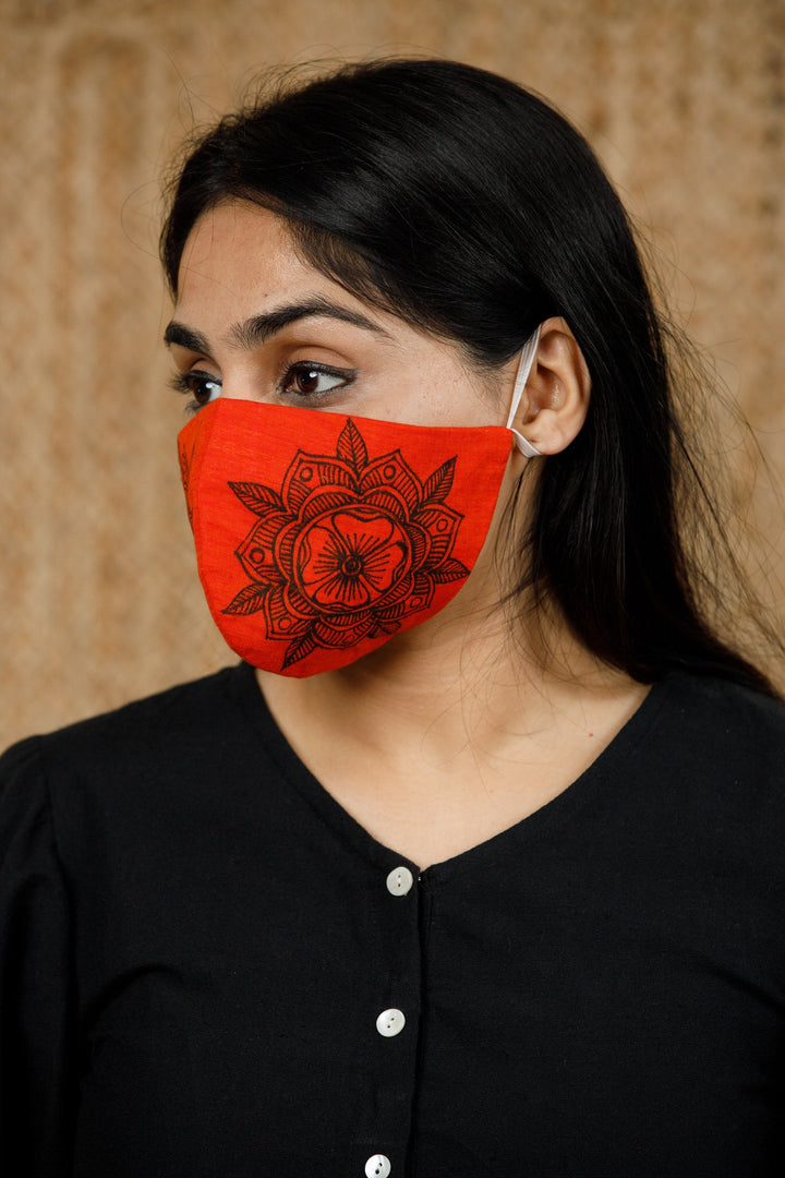 Madhubani Handpainted Mask - Mask - 02345/M