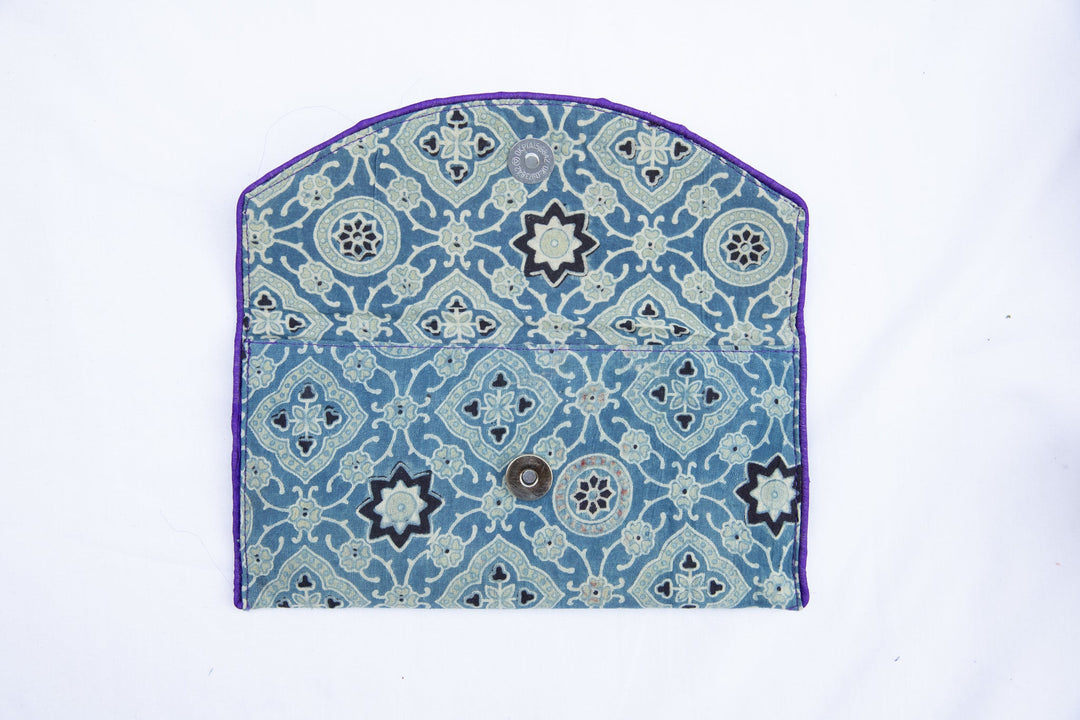 Ajrakh Printed Clutch - Bags - 04127/WL