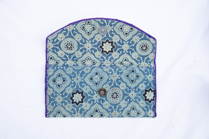 Ajrakh Printed Clutch - Bags - 04127/WL