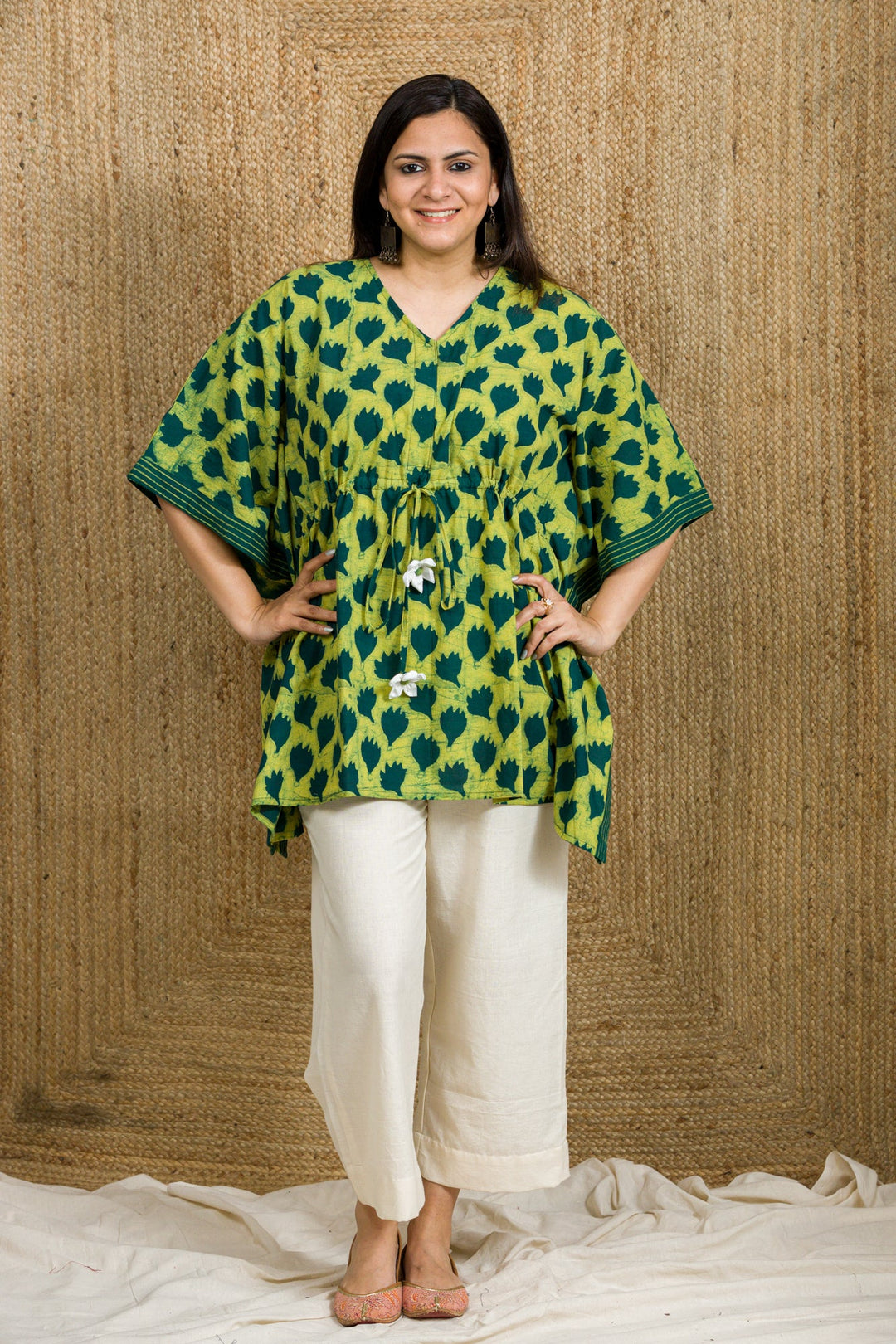 Asavri Hand Block Kaftan - womenswear - 1020/W/K/G