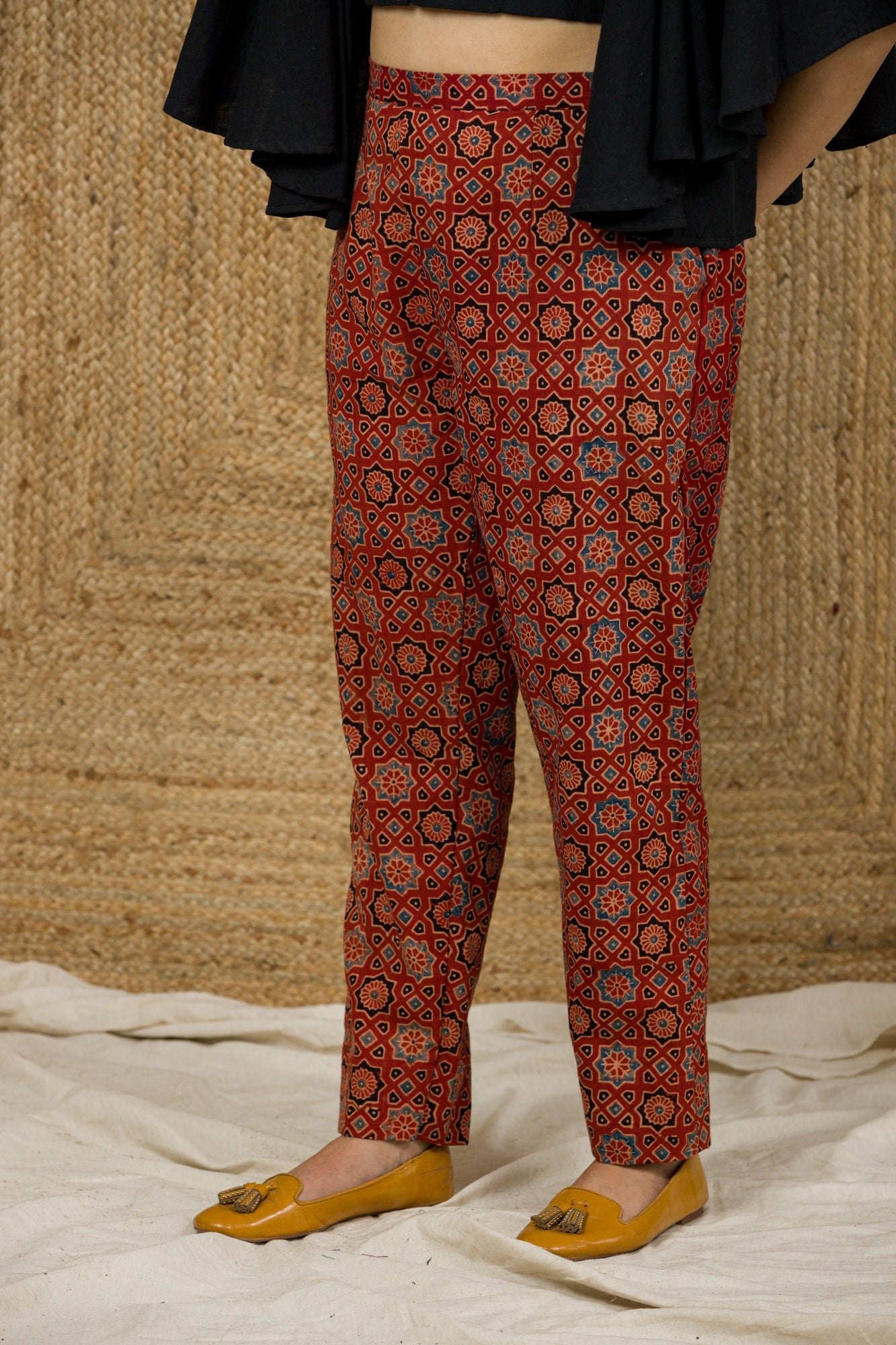 Cotton Line Pattern Trousers In Hand Block Print, Peach at Rs 380/piece in  Jaipur