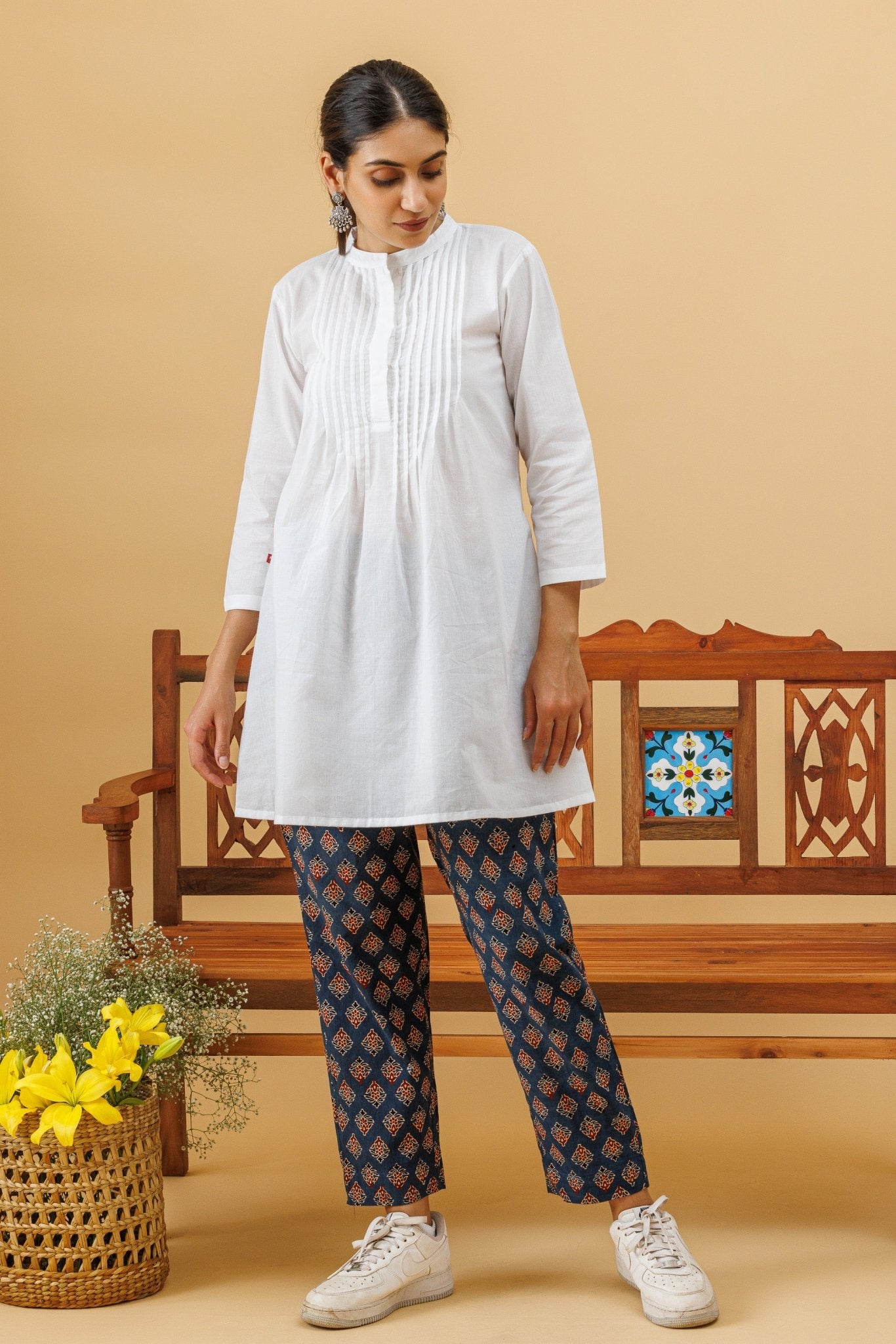 Buy PINK GALAXY | Women's Stylish Cotton Short Kurti - Elegant &  Comfortable | Trendy Ethnic Wear (Large) Orange at Amazon.in